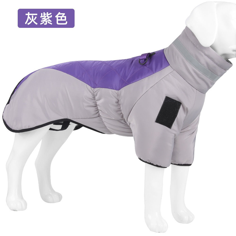 New Dog Autumn and Winter Clothing Reflective and Warm Dog Charge Coat Big Dog Clothing Winter Pet Clothing