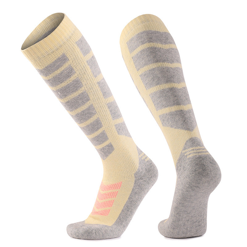 Merino Wool Socks Long Tube Professional Ski Socks Thickened Warm Full Wool Hoop Anti slip Pressure Sports Socks Breathable