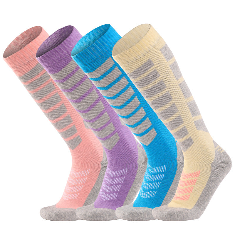 Merino Wool Socks Long Tube Professional Ski Socks Thickened Warm Full Wool Hoop Anti slip Pressure Sports Socks Breathable