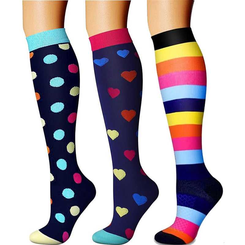 Sports pressure socks long tube socks calf socks compression socks skipping rope elastic cycling socks