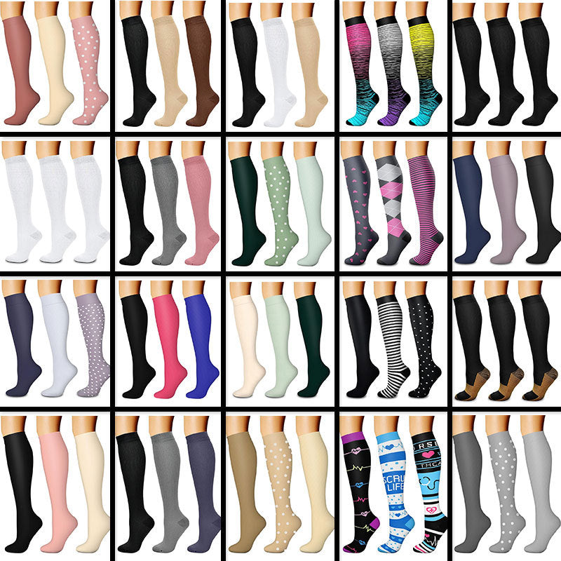 Sports pressure socks long tube socks calf socks compression socks skipping rope elastic cycling socks